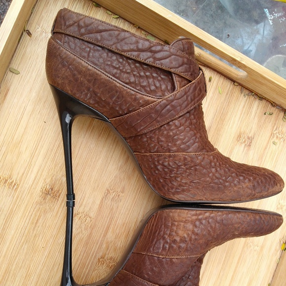 brown stiletto booties